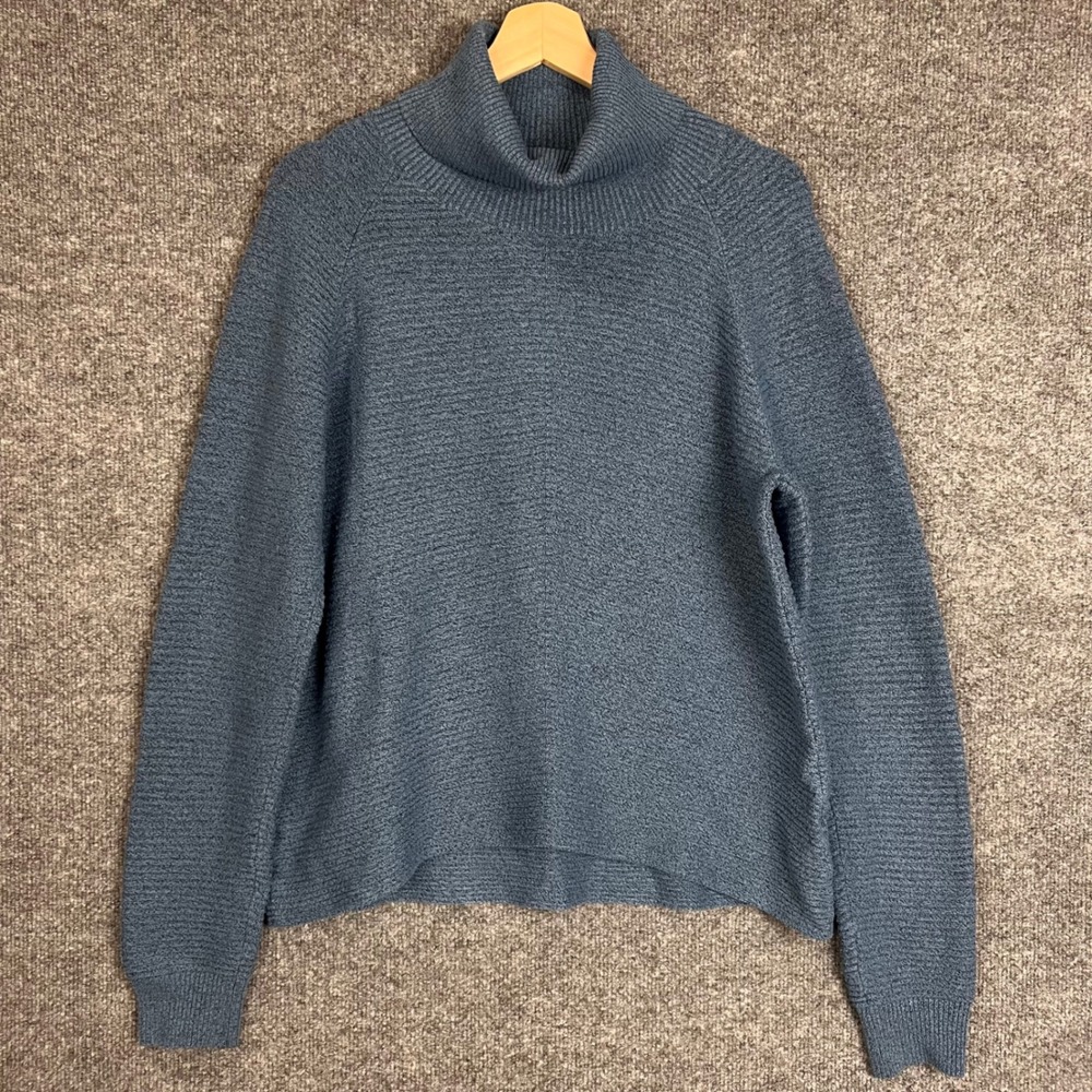 Kuhl Turtleneck Sweater Womens M Blue Excellent Raglan Knit Pullover